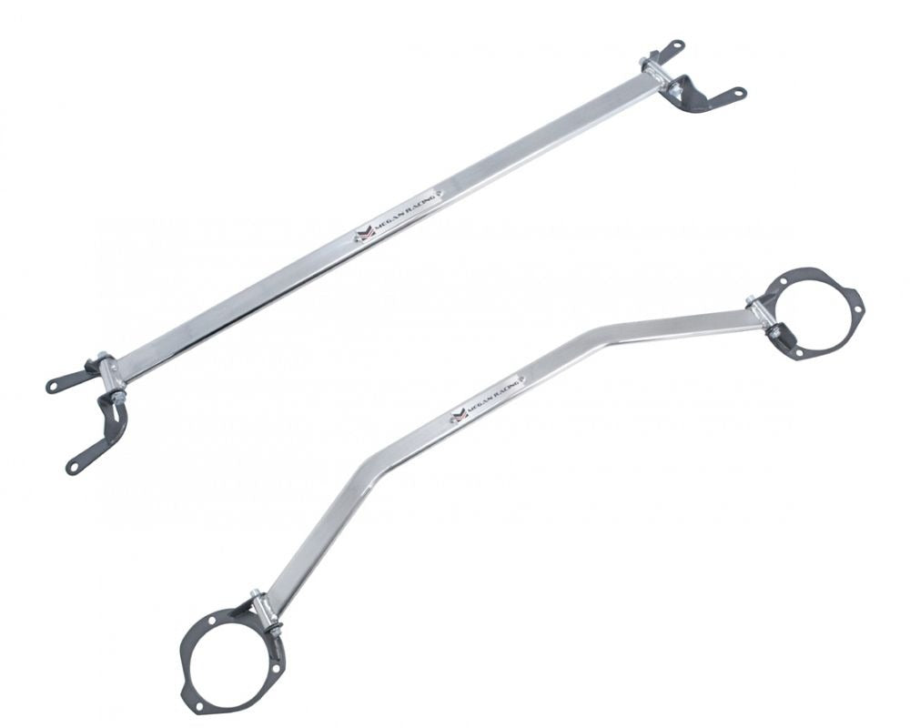 MEGAN Race Spec Front +Rear Strut Tower Bar Brace for Subaru WRX 08-10 STi 08-14