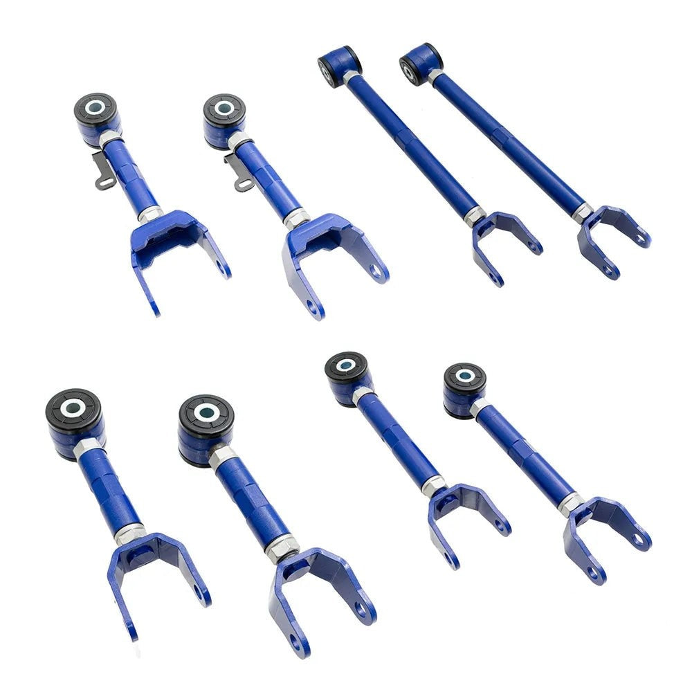 MEGAN 8pc Rear Camber+Toe+Upper Lower Trailing Arm for Tesla Model 3 17-22