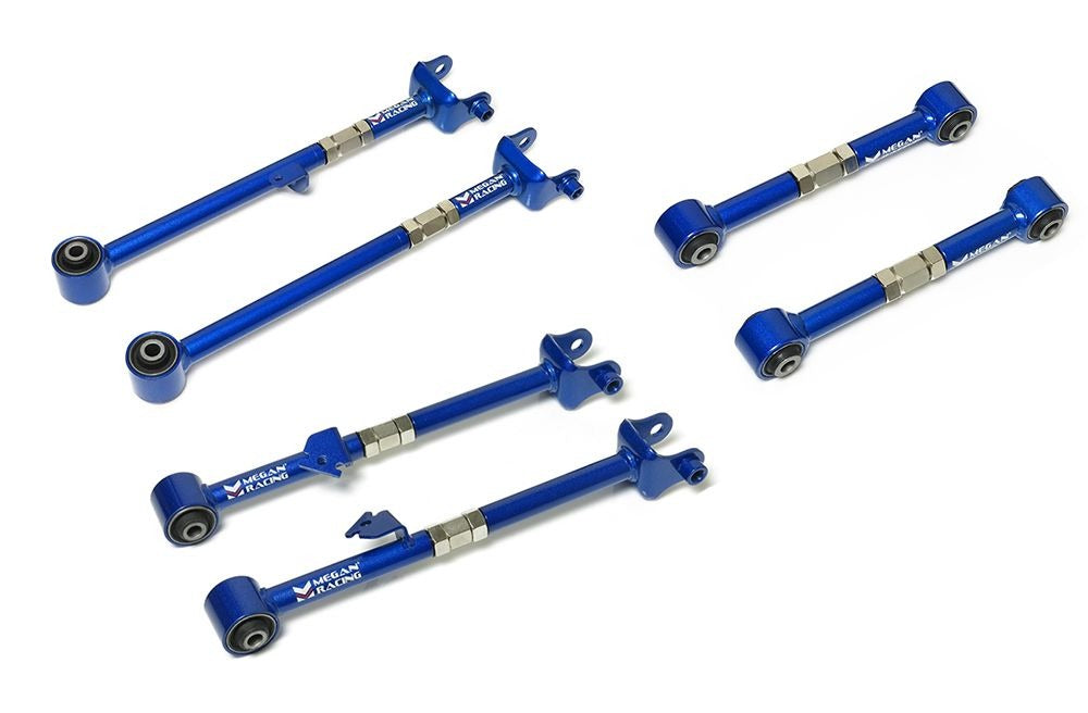 MEGAN 6pc Rear Traction Rod + Toe + Camber Control Arm for Honda Accord 08-16