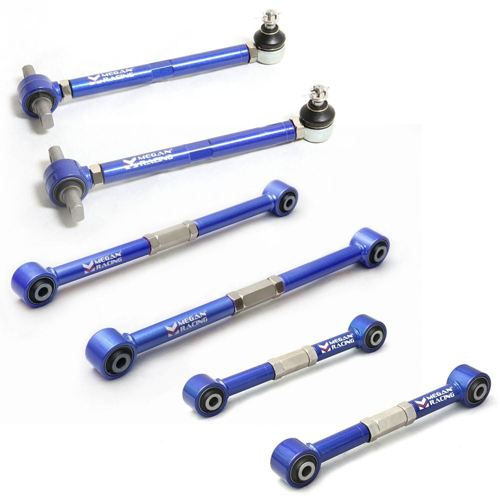 MEGAN 6pc Rear Camber + Toe + Lower Control Arms Accord 90-97 CB7 CD5 CD7