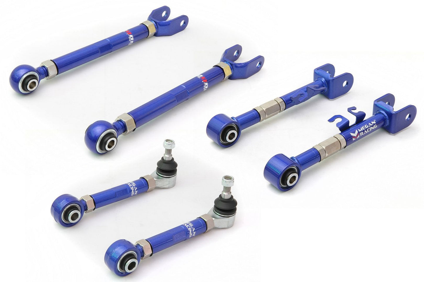 MEGAN 6pc Rear Upper + Trailing +Toe Control Arm for Genesis Coupe 2D 10-15 BK14