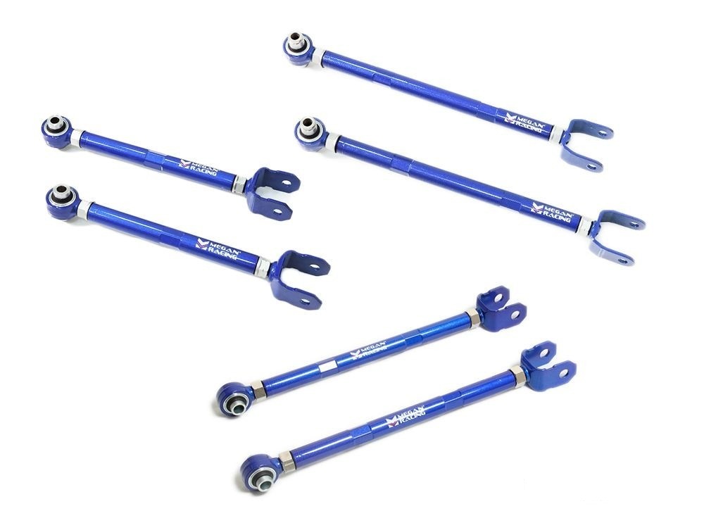 MEGAN 6pc Rear Traction + Camber + Toe Arm for M37 M56 M35h 11-13 Q50 Q70 14-18