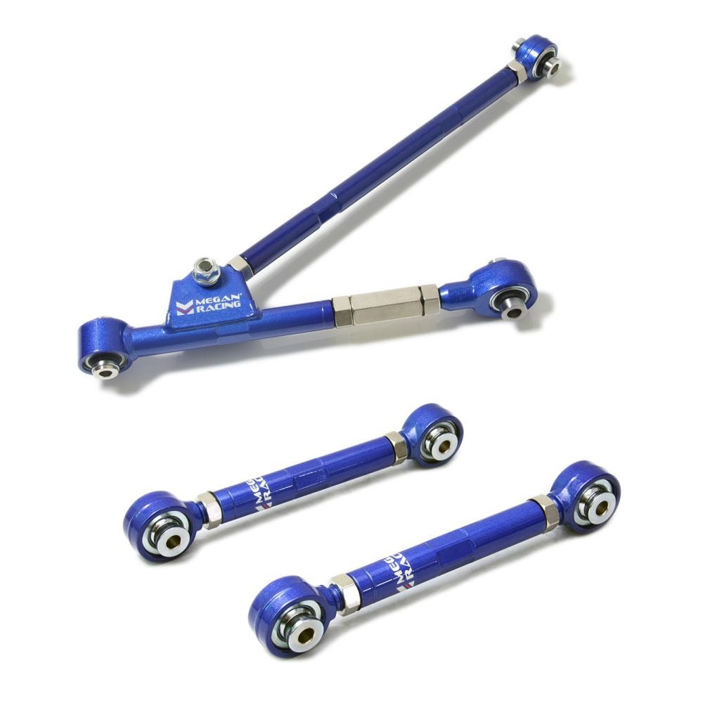 MEGAN 6pc Rear Lower Camber Trailing Toe Control Arm RX7 RX-7 93-95 FD3S