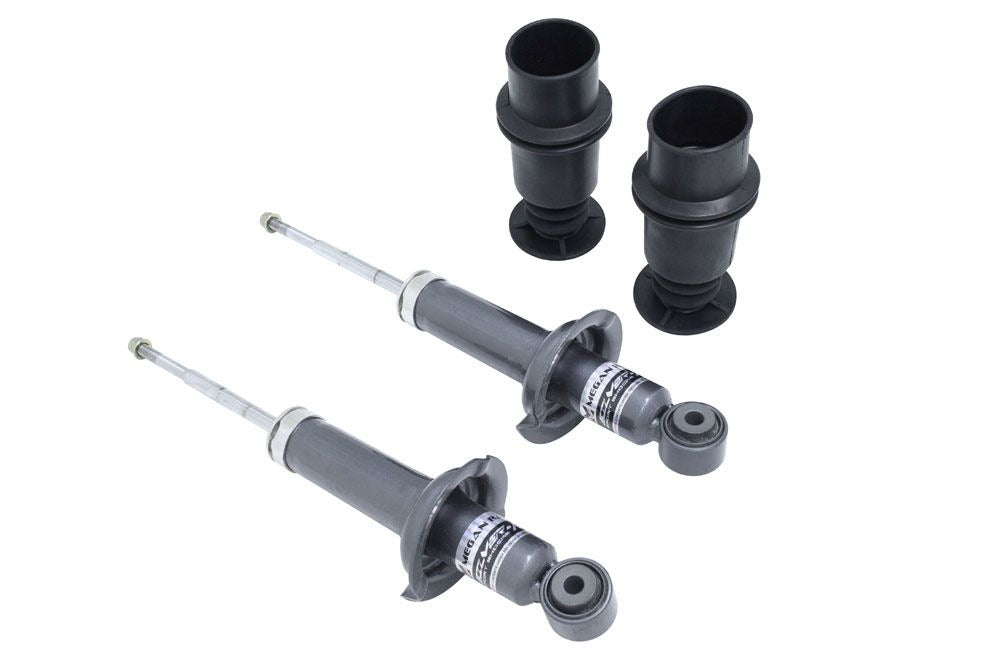 MEGAN Silver RS Rear Set Shock Strut Civic 01-05 DX LX EX w/ Dust Boot