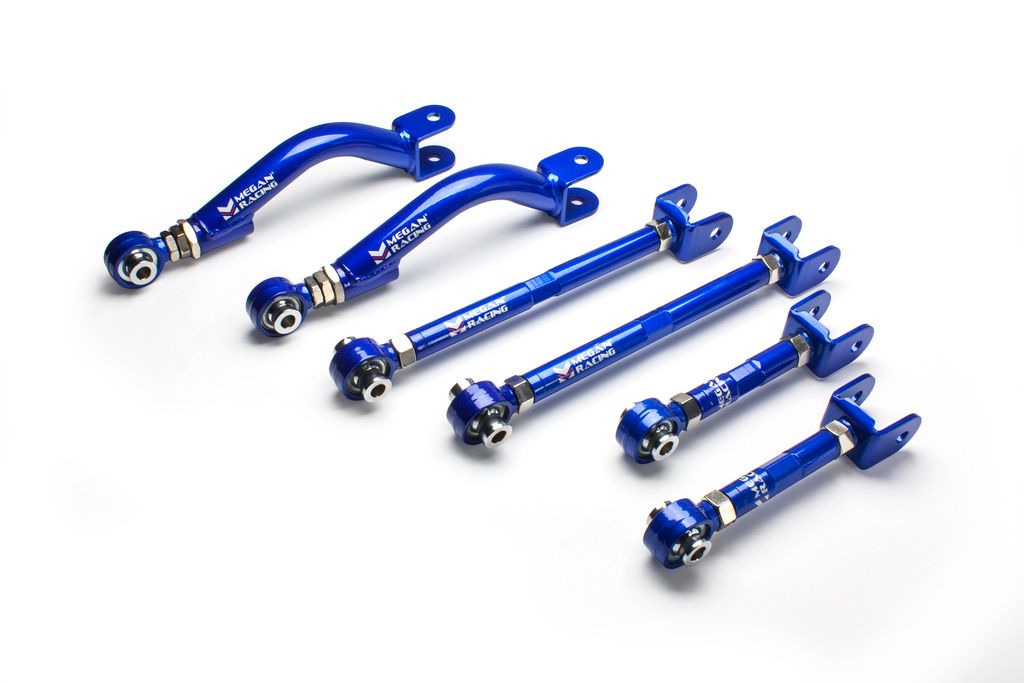 MEGAN 6pc Rear Camber + Toe + Traction Control Arm for 240sx S14 Silvia Q45 Y33