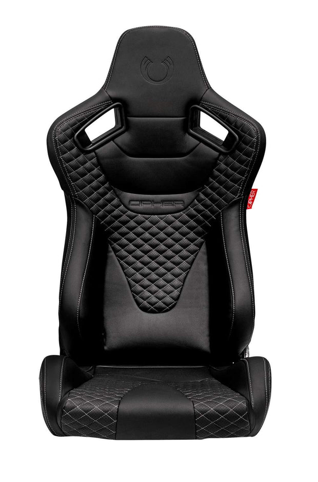 Cipher Auto AR-9 Revo Leatherette Racing Seats w/ Diamond Stitching CPA2009RS - Pair