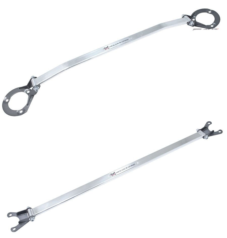 MEGAN Front+Rear Strut Tower Bar Brace for BMW E36 323 325 328 M3 6cyl *non ASC*