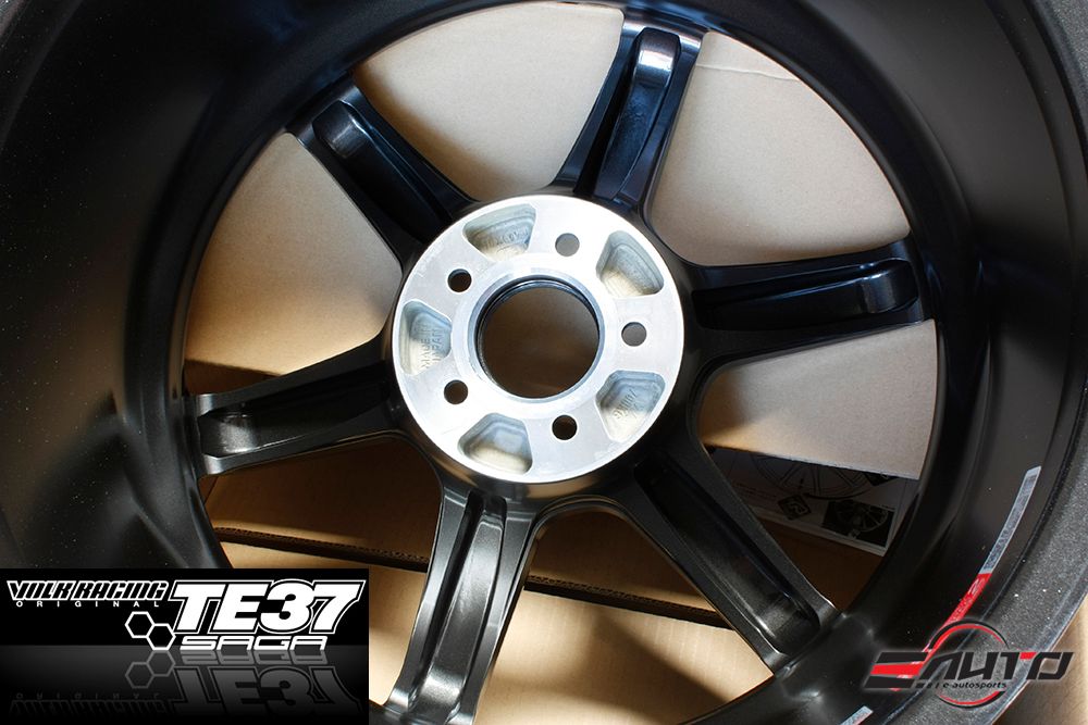 Rays Volk TE37 Saga Diamond Dark Gunmetal Wheel Rim 18" 18x9.5 +38 5x114 For Accord WRX STI IS250 RC300