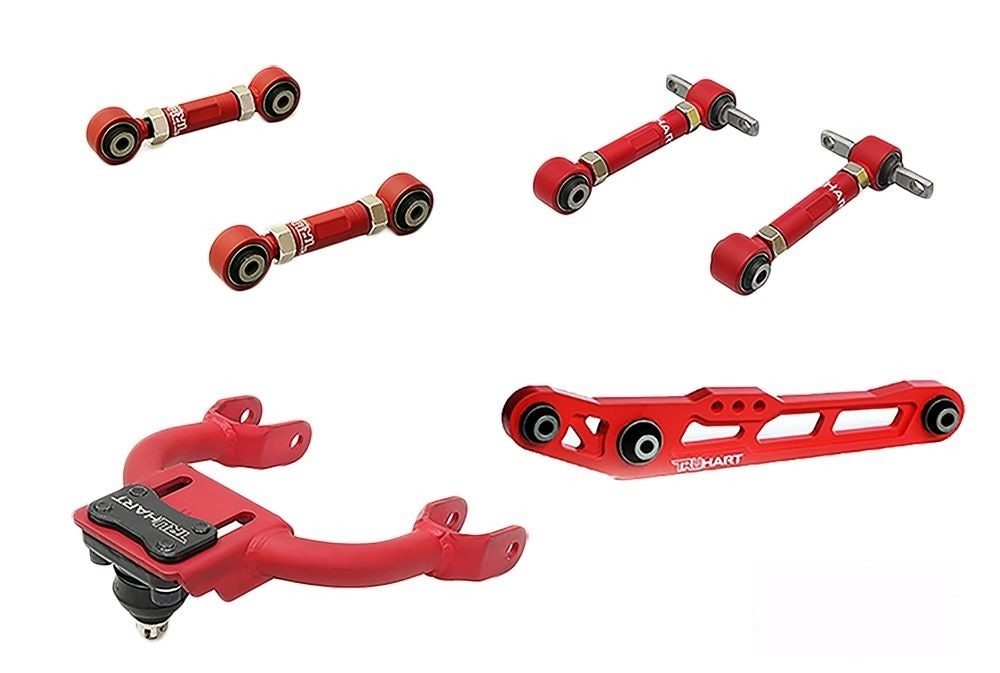 TruHart 8pc Front/Rear Camber + Toe + Lower Arm for Civic 92-95 Integra 94-01