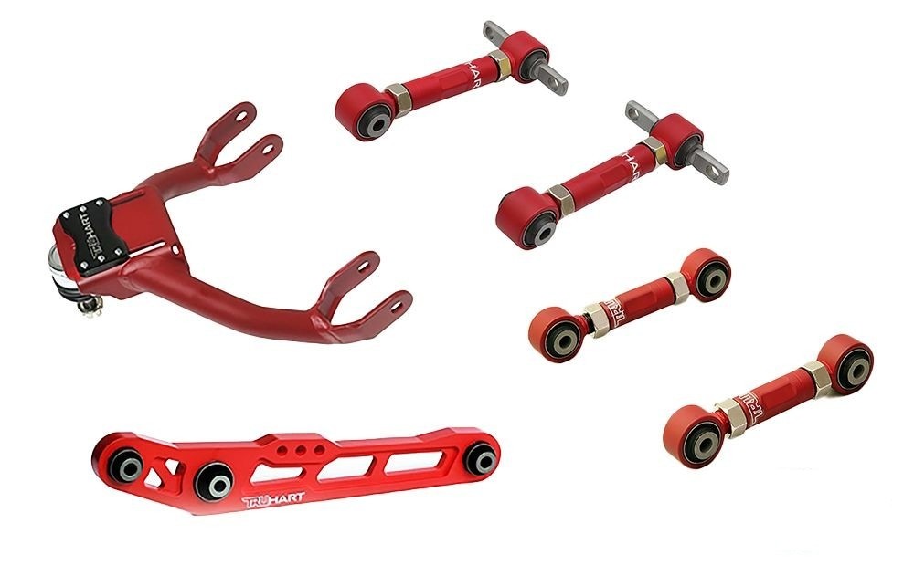 TruHart 8pc Front/Rear Camber + Toe + Lower Control Arm for Integra 90-93 DA