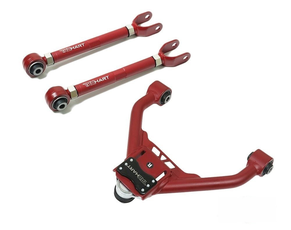 TruHart 4pc Front + Rear Camber Control Arm for 370z Z34 G35 07-08 G37 09+ RWD