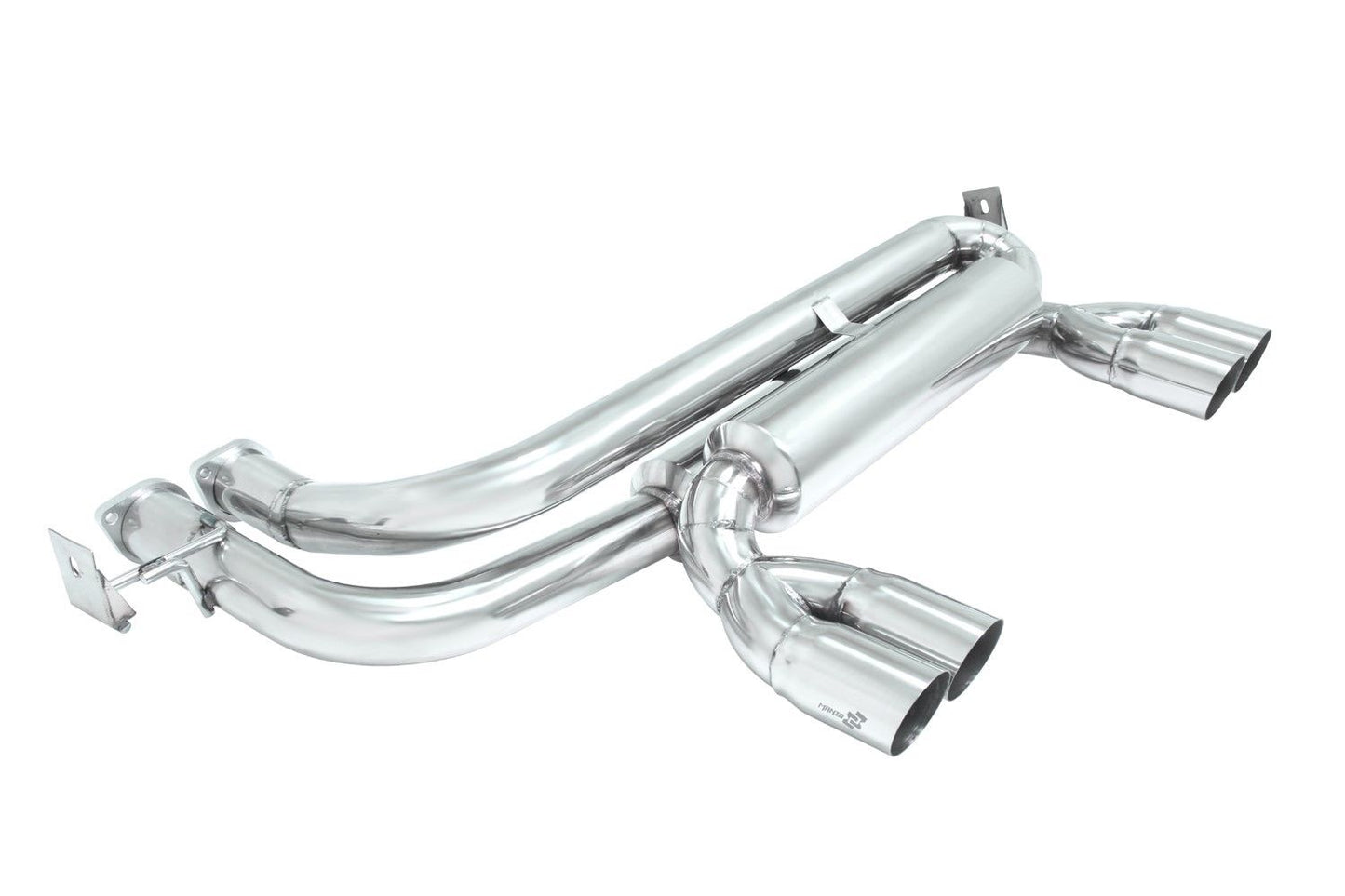 Manzo 2.75" Quad Stainless Steel Tip Axle Back Exhaust for BMW M3 E46 01-06 3.2L