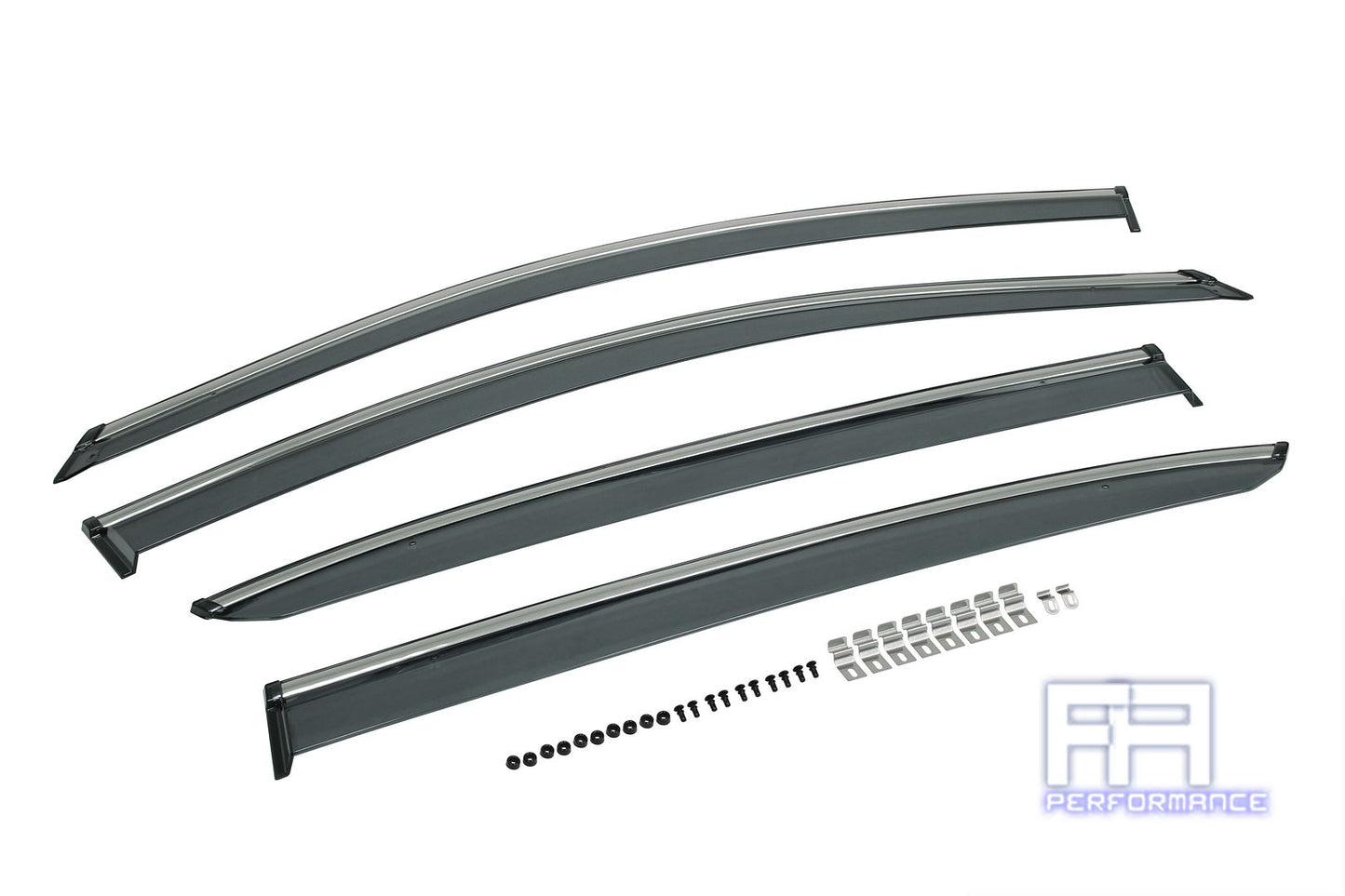 Manzo Window Visors Rain Wind Guards Shade *Clip on For Honda Accord Sedan 13-17