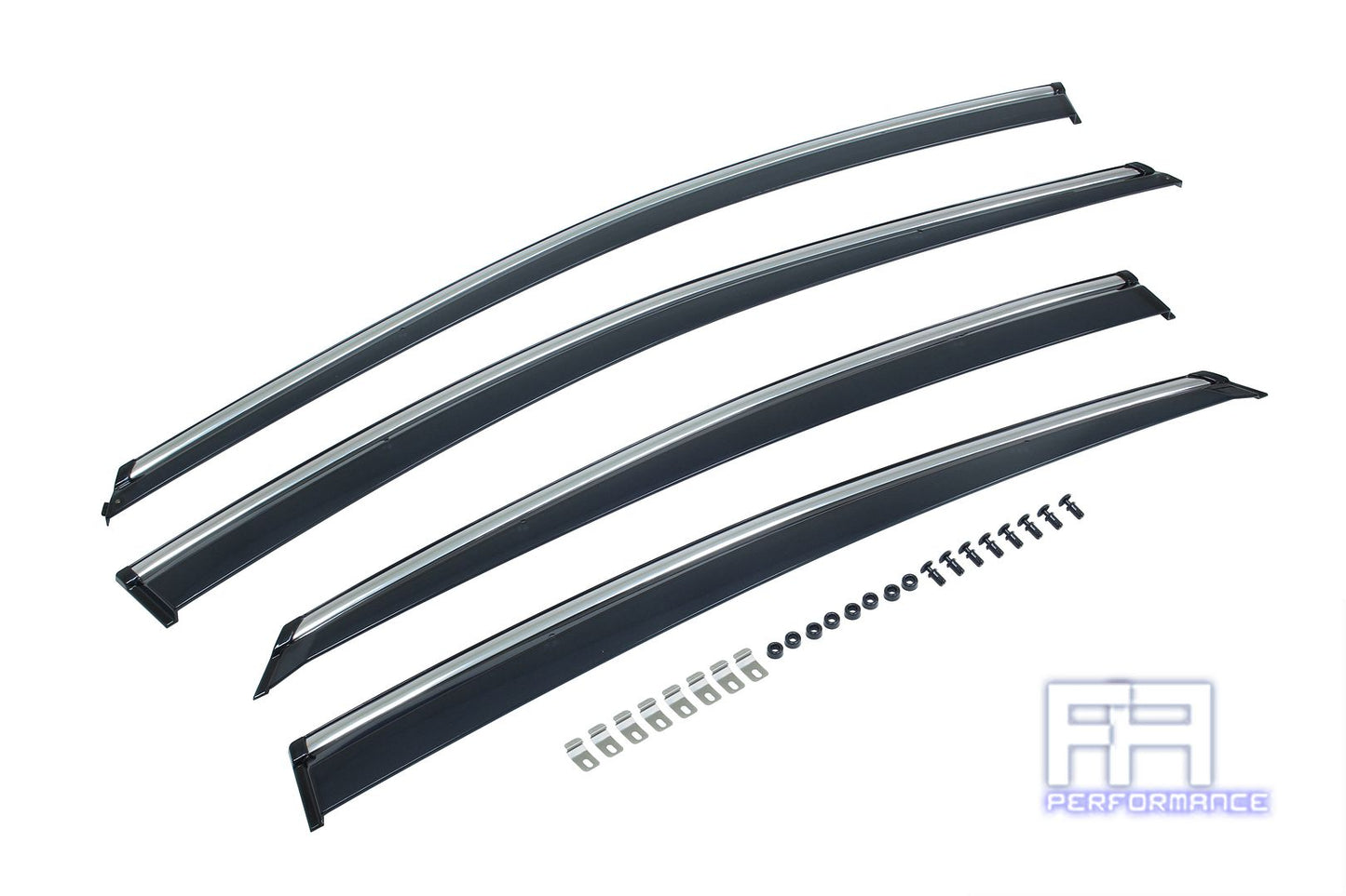 Manzo Window Visor Rain Wind Guard Shade Clip on For Hyundai Elantra 11-16 Sedan