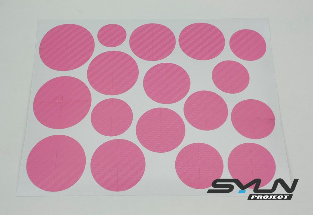 Carbon Pink Vinyl Overlay Hood Trunk Wheel Fender Decal Sticker for BMW Emblem