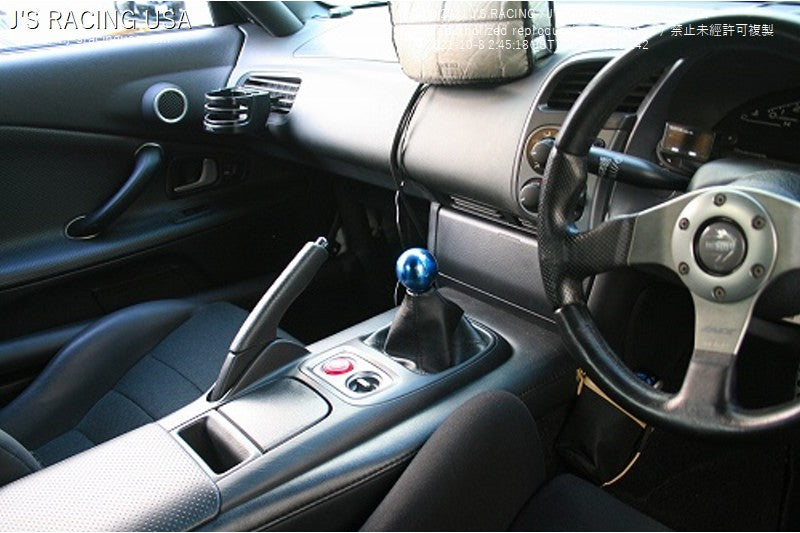 J'S RACING Titanium Shift Knob Blue Gradation / Polished Silver