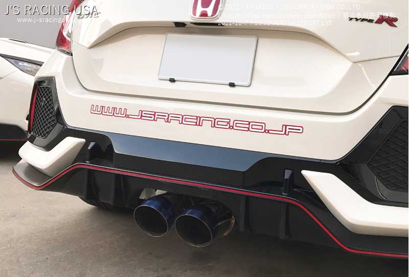 J'S RACING Civic Type-R FK8 C304 SUS Exhaust Dual 70RS