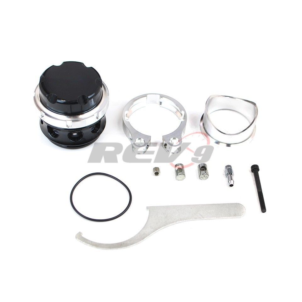 Rev9 RS 50mm V band BOV BLOW OFF VALVE TURBO w/ 8psi Spring flange clamp Black