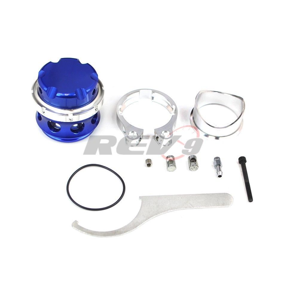 Rev9 RS 50mm V band BOV BLOW OFF VALVE TURBO w/ 8psi Spring flange clamp Blue