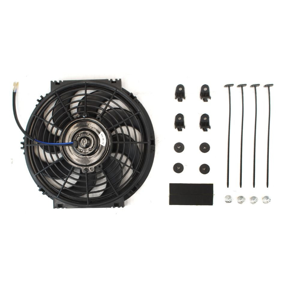 Rev9 Universal 12" Electric Radiator Slim Fan 1250 CFM w/ hardware