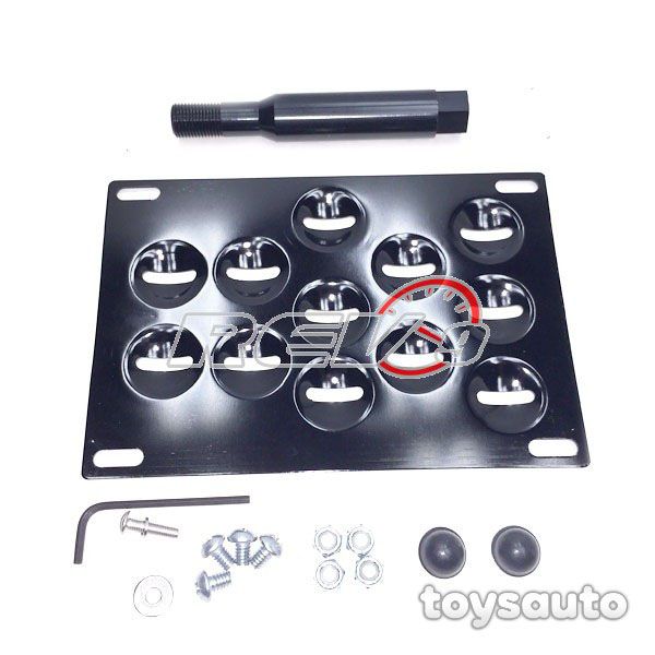 Rev9 JDM Tow License Plate Mount Bracket Adapter Holder for Subaru WRX STi 15-18