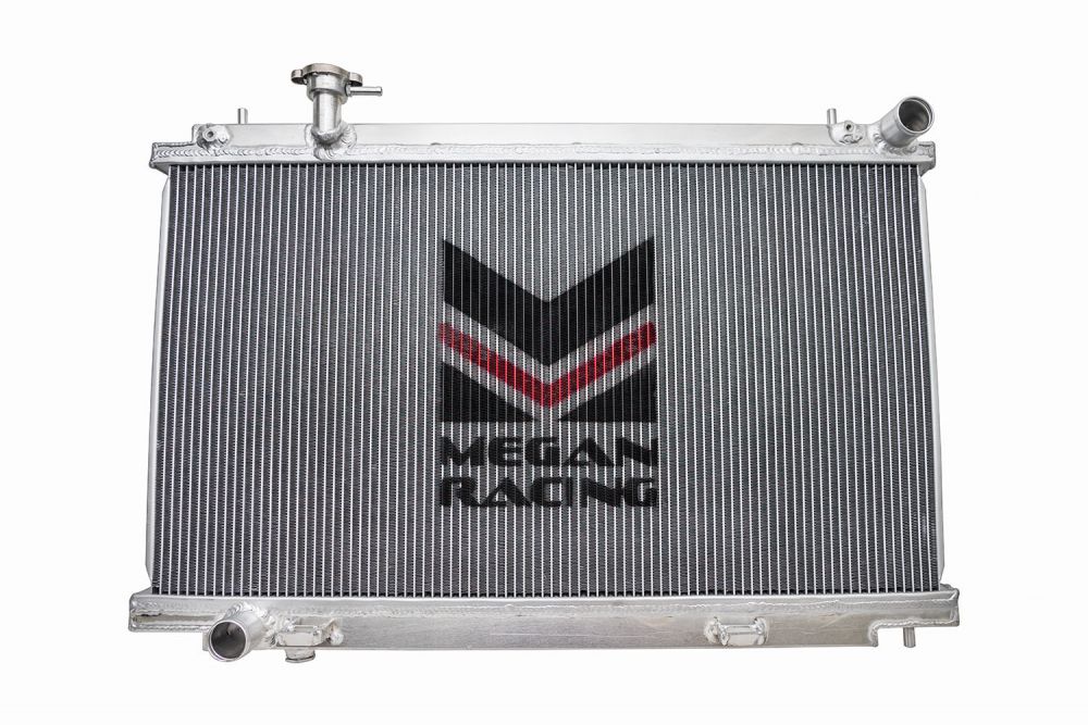 MEGAN 2 Row Aluminum Radiator for 350z Z33 VQ35de Fairlady Manual w/ 12" Fan