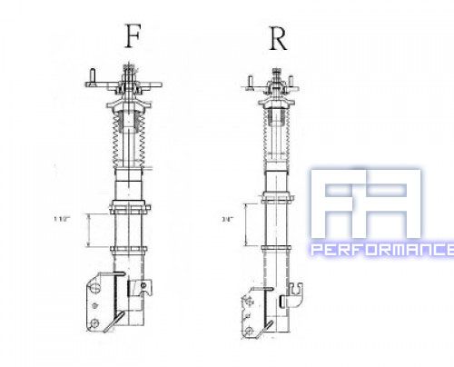 Manzo M600 Coilover Suspension Damper FRS FR-S BRZ 86 13-14 + End Link F/R 8/8kg
