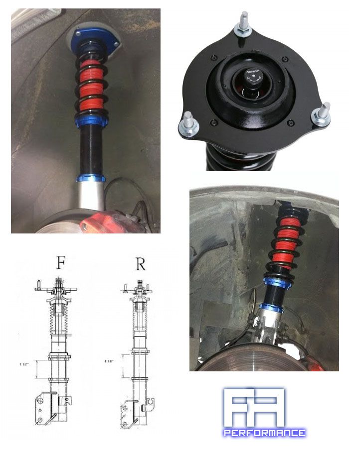 Manzo M600 Coilover Suspension Damper for Impreza WRX 02-07 STi 04 GDA GDB 5-100