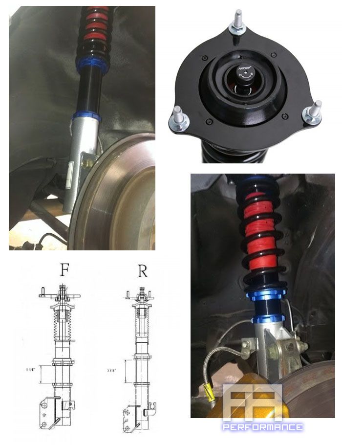 Manzo M600 Coilover Suspension Damper Impreza STi 05-07 5-114 PCD F: 8kg R: 6kg