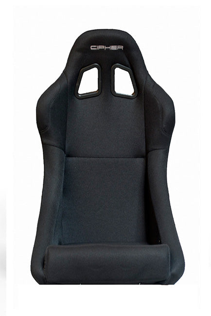 Cipher Auto FRP Fixed Back Bucket Racing Seats CPA1005 (Black/Black with Red Stripe)
