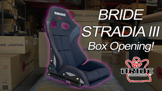 BRIDE STRADIA III Reclinable Black Racing Seat Box Opening!