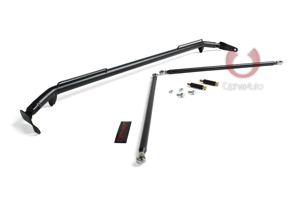 Cipher Racing Harness Bar Black Powder Coated (2009-2015 Dodge Challenger)