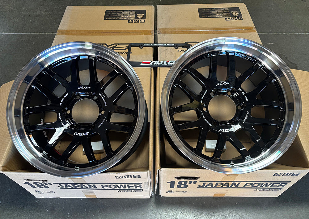 Rays OffRoad Forged 07X Black/Rim DC Wheel 18" 18x9 +0 6x139.7, Set 4, 21.8lbs