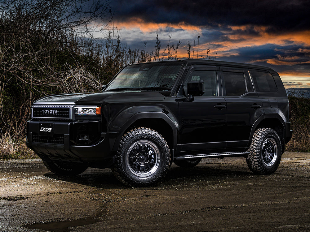 Rays OffRoad Forged 07X Black/Rim DC Wheel 18" 18x9 +0 6x139.7, Set 4, 21.8lbs