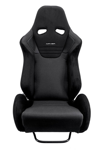 CPA1099 Black Microsuede With Mesh Polo Fabric inserts Universal Racing Seats - Pair (NEW!)