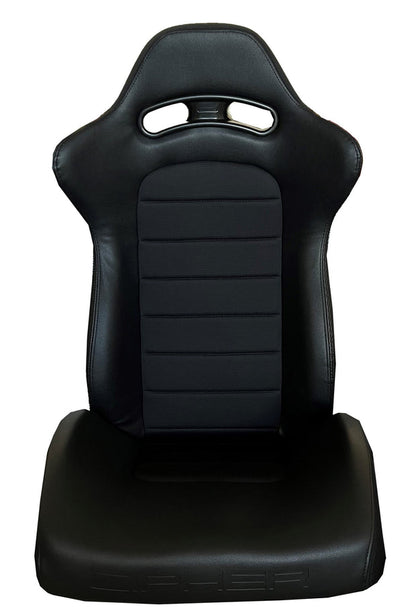 CPA2006 Cipher CR23 Mid Height Black Leatherette with Black Fabric Racing Seats