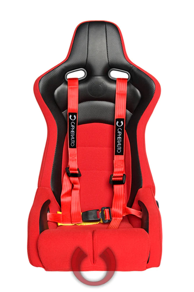 Cipher Racing Red 4 Point Quick Release Racing Harness Set (Sold in Pairs)