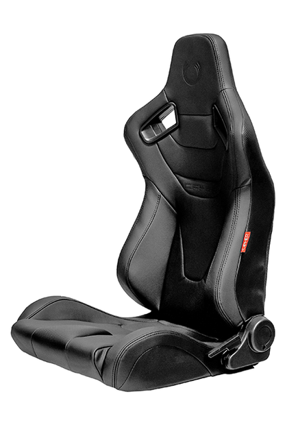 CPA2009 AR-9 Revo Racing Seats Black Suede & Fabric w/ Carbon Fiber Poly Backing - Pair (NEW!)