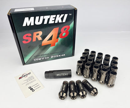 MUTEKI SR48 12x1.5 Wheel Lug Nut for GX460 GX470 Land Crusier  - Chrome Titanium