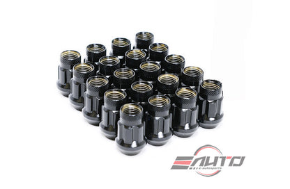 WheelMate MONSTER Lug 35 14x1.5 Wheel Rim Acorn Tuner Open End Nut 20pc - Black