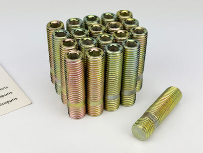 20pc 44mm 12x1.5 Wheel Stud Conversion for BMW E34 E39 E60 E63 E38 E31 E85 E89