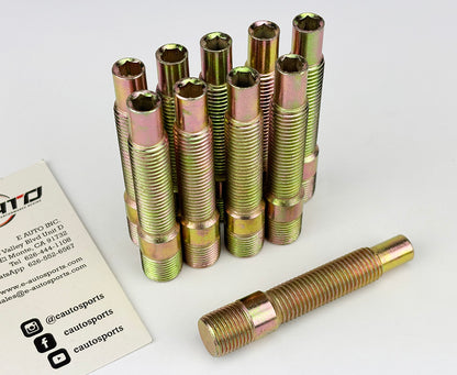 10pc 75mm 14x1.25 to 12x1.5 Rim Wheel Conversion Converter Adapter Bolts Studs