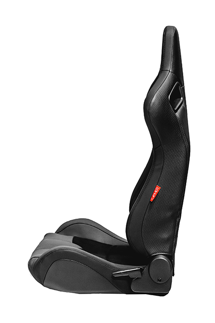 CPA2009 AR-9 Revo Racing Seats Black Suede & Fabric w/ Carbon Fiber Poly Backing - Pair (NEW!)