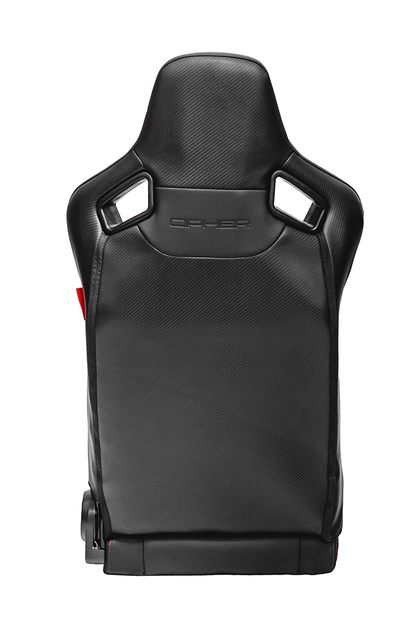 CPA2009 AR-9 Revo Racing Seats Black Leatherette Carbon Fiber with Gray Diamond Stitching - Pair (NEW!)