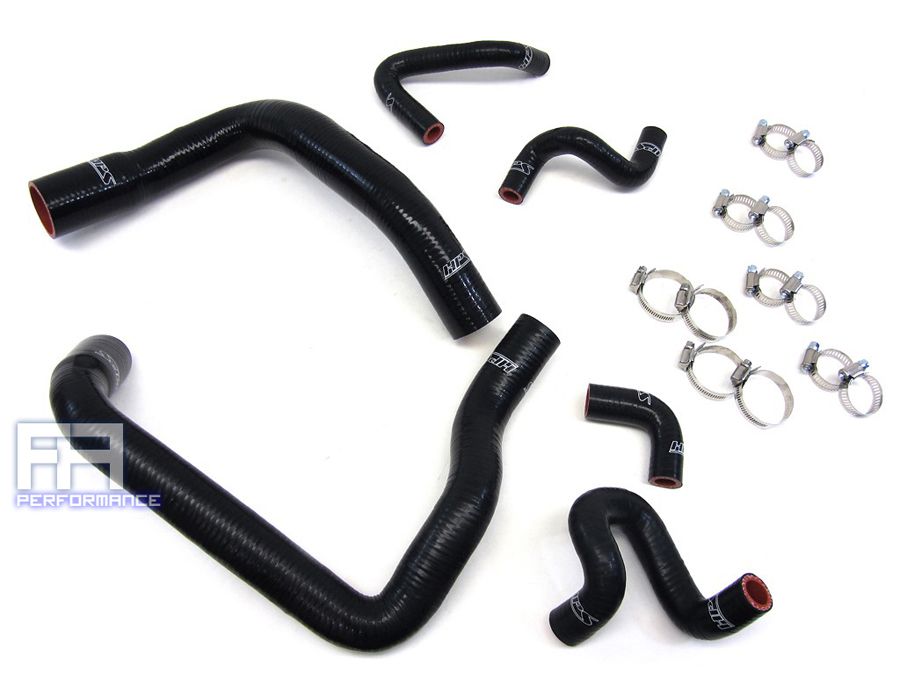 HPS Silicone Radiator + Heater Hose Kit for 86-93 Mustang GT Cobra 5.0L V8 Black