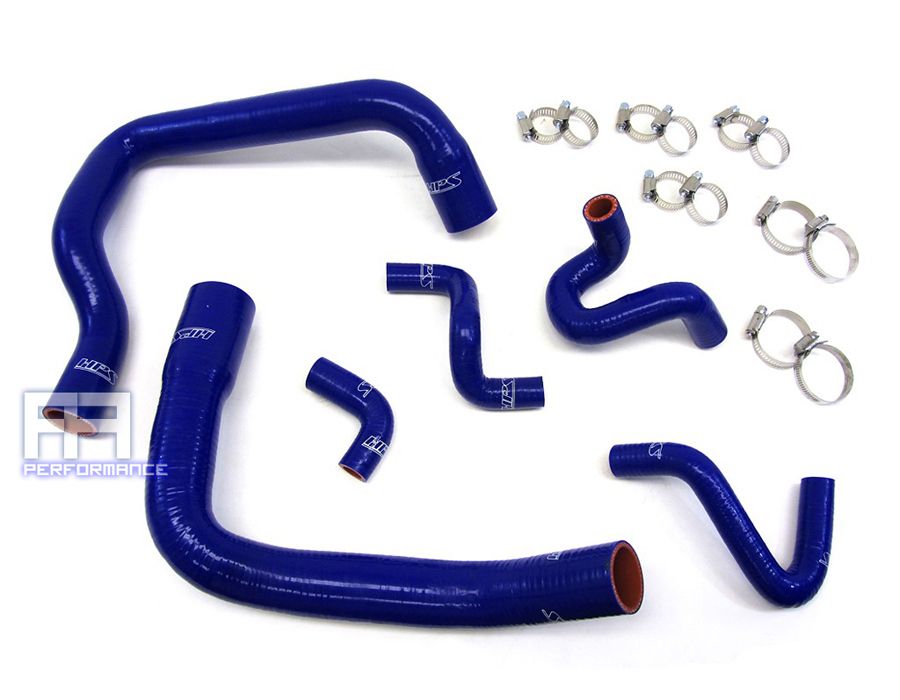 HPS Silicone Radiator + Heater Hose Kit for 86-93 Mustang GT Cobra 5.0L V8 Blue