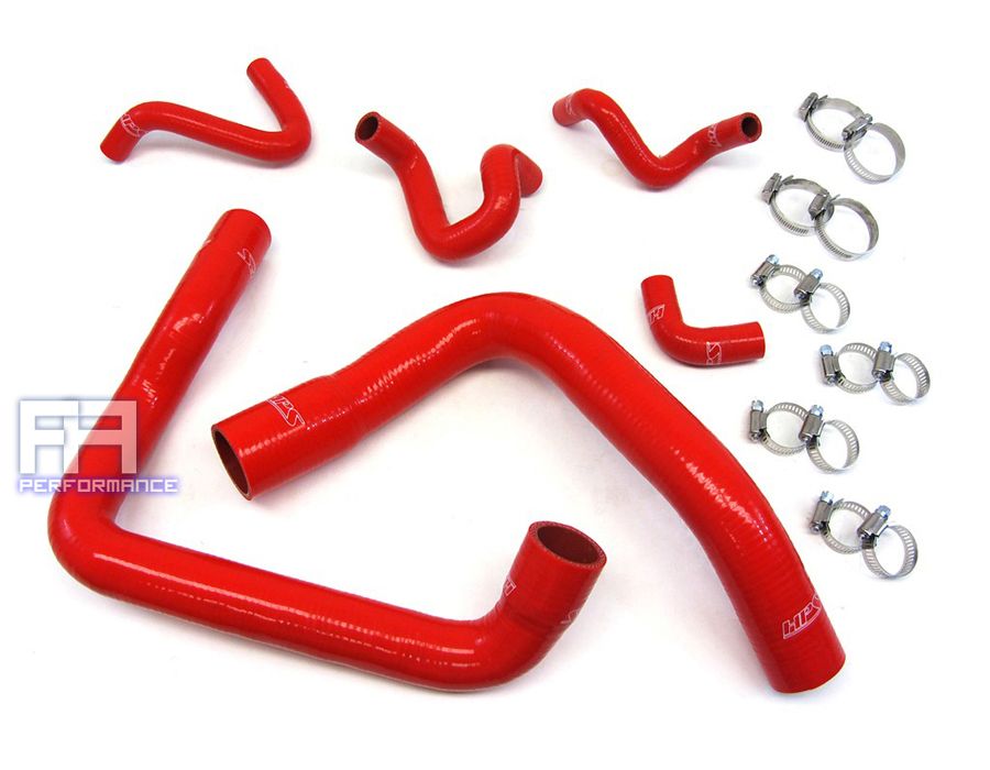 HPS Silicone Radiator + Heater Hose Kit for 86-93 Mustang GT Cobra 5.0L V8 Red