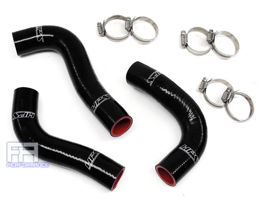 HPS Reinforced Silicone Radiator Hose for 94-97 Miata MX5 MX-5 1.8L 1.8 Black