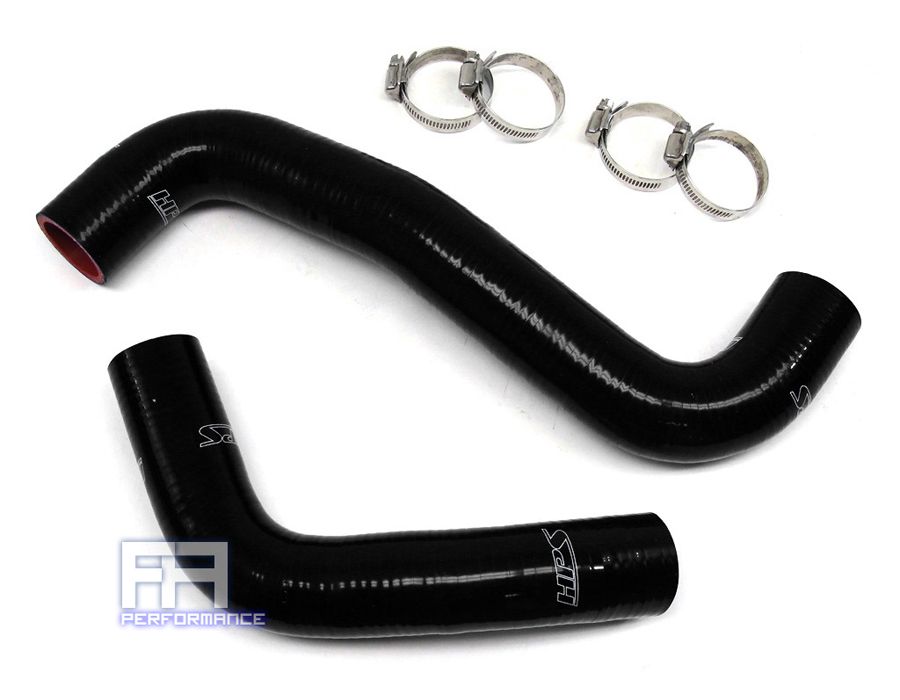 HPS Reinforced Silicone Radiator Coolant Hose Kit for 08-17 Subaru WRX STi Black