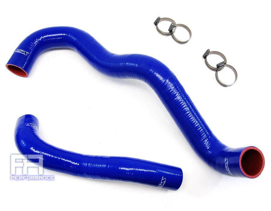 HPS Silicone Radiator Hose for 03-07 F250 F350 F450 F550 Excursion 6.0 w/TB Blue